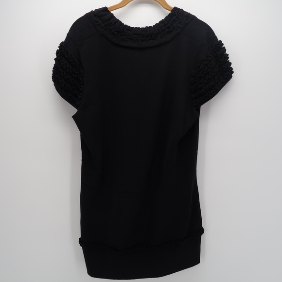 Heather B V-Neck Cap Ruffle Sleeve Tee T-Shirt Top - Picture 3 of 5